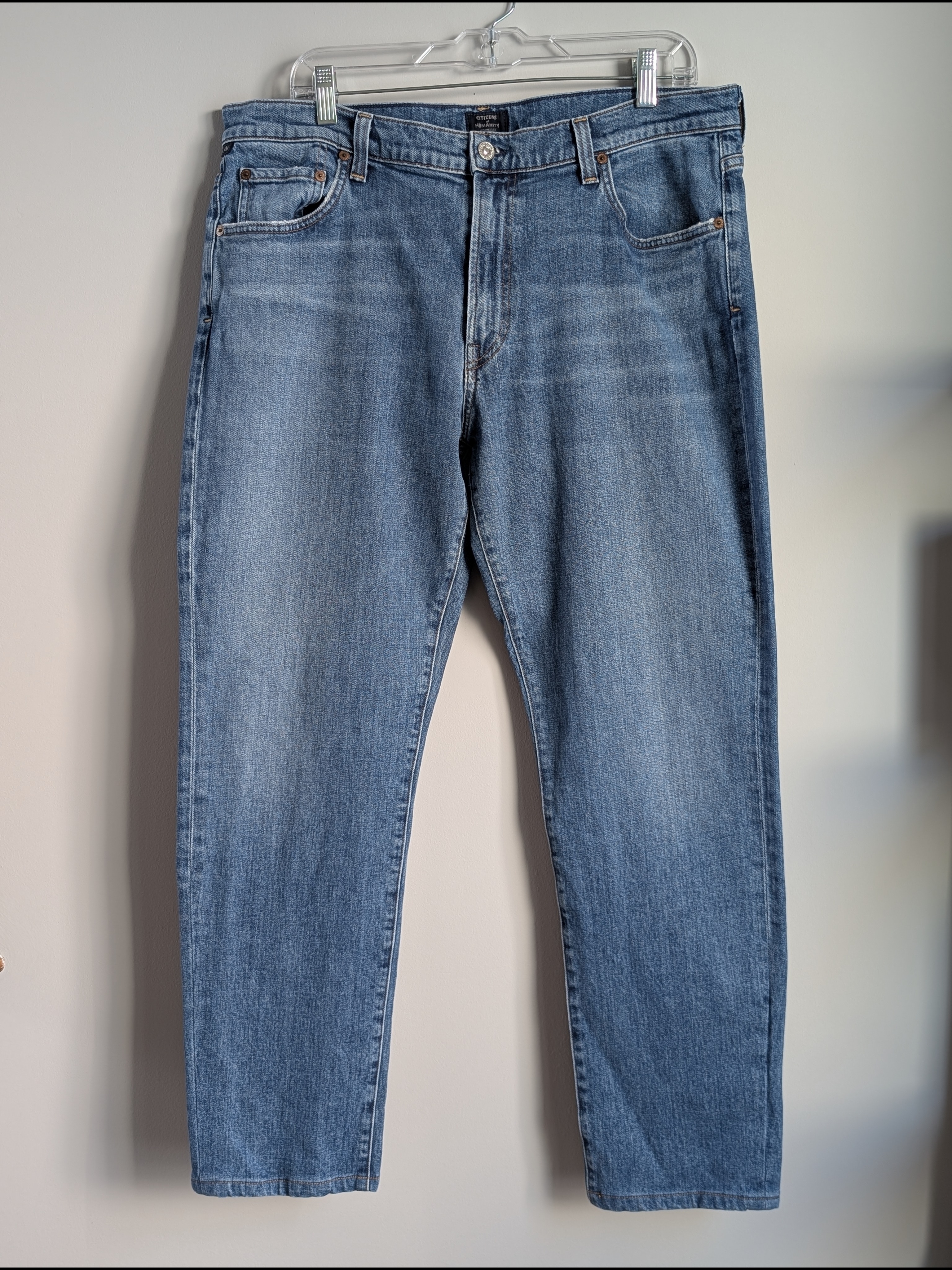 Citizens Of Humanity 38x30 Gage Classic Slim Straight Jeans Blue Made In The Usa
